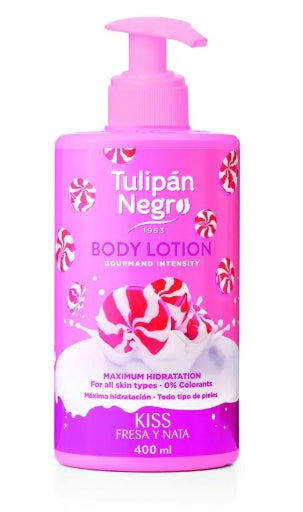 LOCIÓN CORPORAL TULIPÁN NEGRO 400 ML FRESA Y NATA