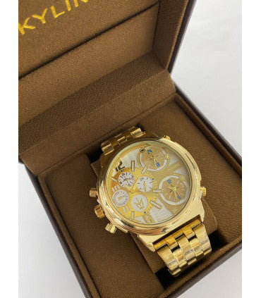 RELOJ HOMBRE ACERO INOXIDABLE DORADO