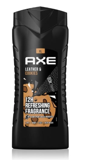 GEL DE BAÑO AXE 400 ML LEATHER Y COOKIES