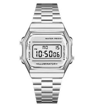 RELOJ DIGITAL MUJER PLATA